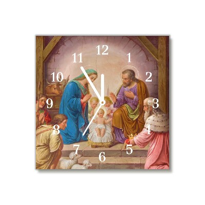 Glasuhr Quadrat Stabiles Weihnachten Jesus