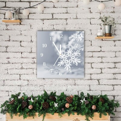 Glasuhr Quadrat Snowflake Weihnachtsdekoration