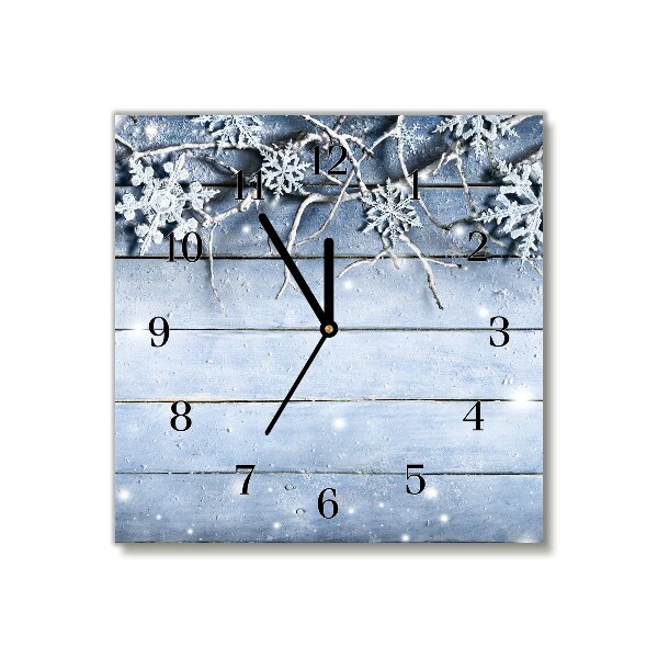 Glasuhr Quadrat Heiliger Schneeflocken Winter Frost