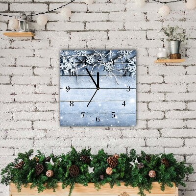Glasuhr Quadrat Heiliger Schneeflocken Winter Frost