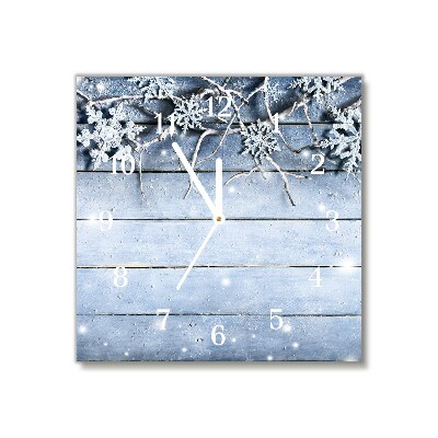 Glasuhr Quadrat Heiliger Schneeflocken Winter Frost