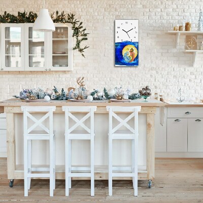 Glasuhr Vertikal Abstraction Heilige Familie Winter