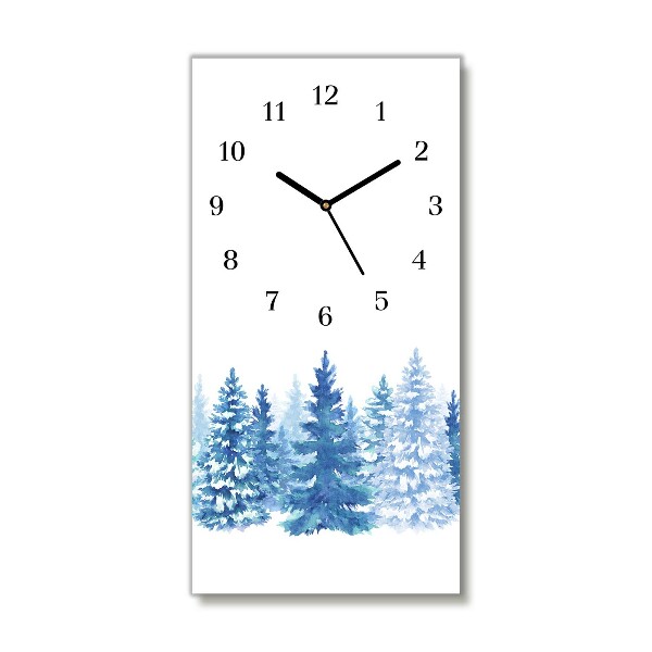 Glasuhr Vertikal Winter-Schnee-Weihnachtsbaum