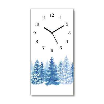 Glasuhr Vertikal Winter-Schnee-Weihnachtsbaum