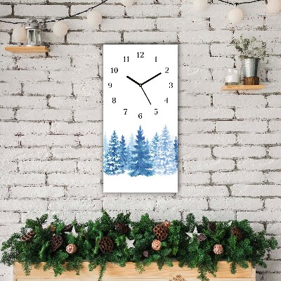 Glasuhr Vertikal Winter-Schnee-Weihnachtsbaum