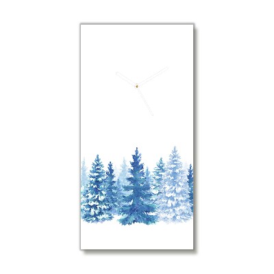 Glasuhr Vertikal Winter-Schnee-Weihnachtsbaum