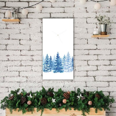 Glasuhr Vertikal Winter-Schnee-Weihnachtsbaum