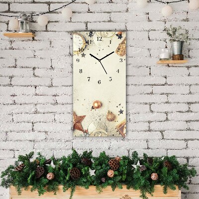 Glasuhr Vertikal Weihnachtskugeln