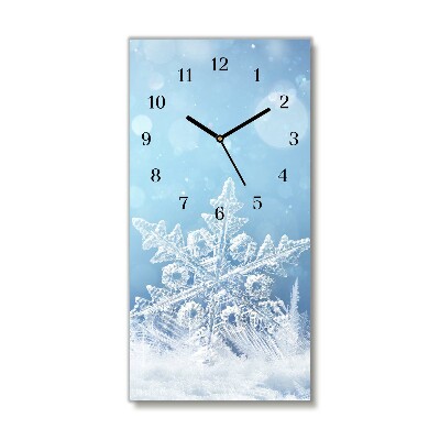 Glasuhr Vertikal Schneeflocken Winter-Schnee