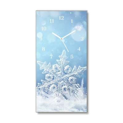 Glasuhr Vertikal Schneeflocken Winter-Schnee