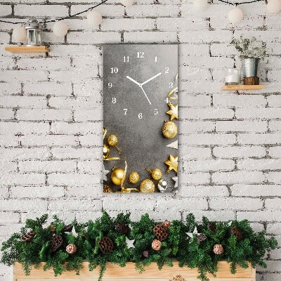 Glasuhr Vertikal Golden Stars Weihnachtsferien