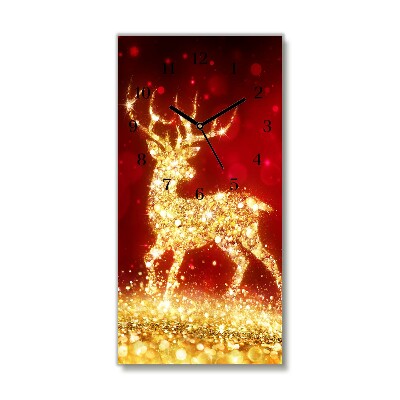 Glasuhr Vertikal Goldene Ren-Weihnachtsdekoration