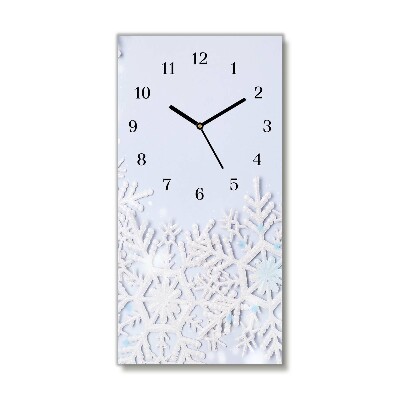 Glasuhr Vertikal Schneeflocken Winter-Schnee