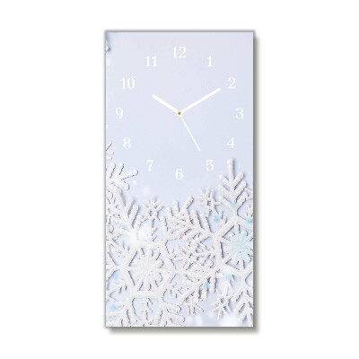 Glasuhr Vertikal Schneeflocken Winter-Schnee