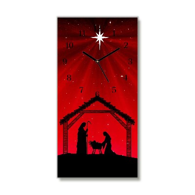 Glasuhr Vertikal Stern-Weihnachtsferien