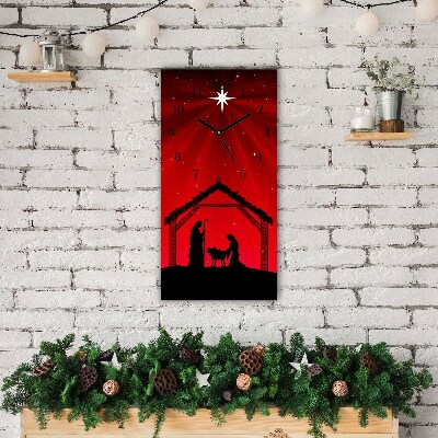 Glasuhr Vertikal Stern-Weihnachtsferien