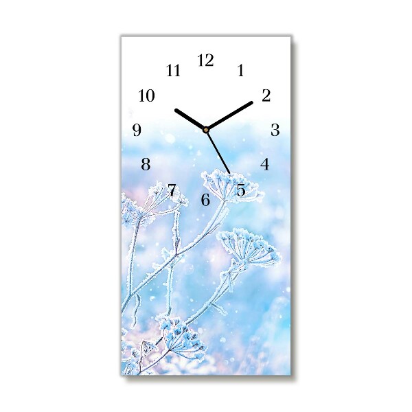 Glasuhr Vertikal Winter-Schnee-Weihnachten