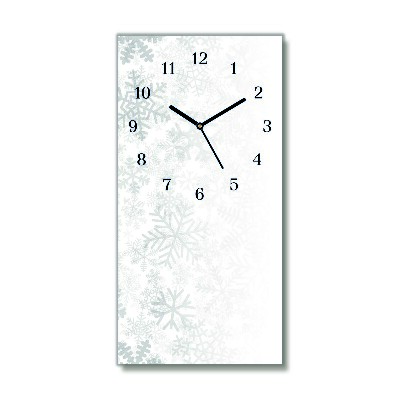 Glasuhr Vertikal Winter-Schnee-Schneeflocken