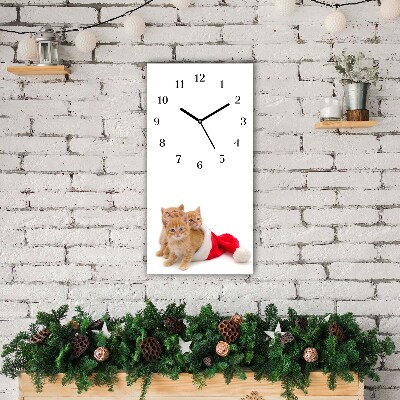 Glasuhr Vertikal Katzen-Weihnachtsweihnachtsmann