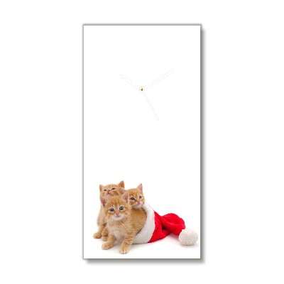 Glasuhr Vertikal Katzen-Weihnachtsweihnachtsmann