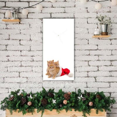 Glasuhr Vertikal Katzen-Weihnachtsweihnachtsmann