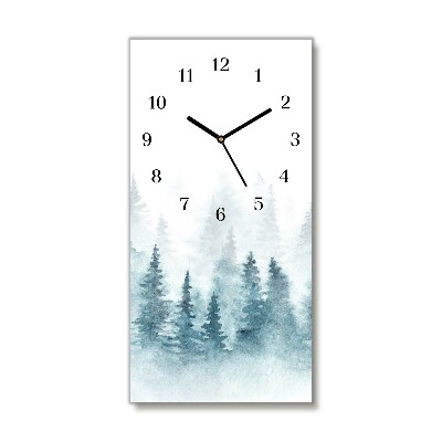 Glasuhr Vertikal Wald Weihnachtsbaum Weihnachtsschnee
