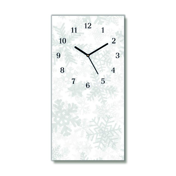 Glasuhr Vertikal Winter-Schnee-Schneeflocken