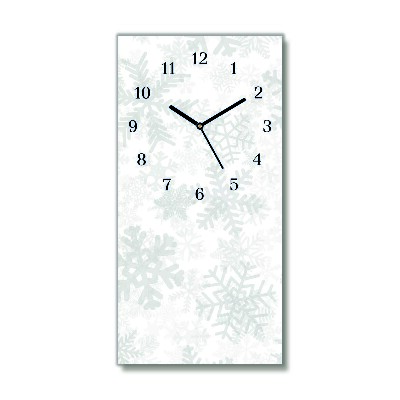 Glasuhr Vertikal Winter-Schnee-Schneeflocken