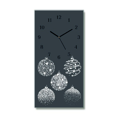 Glasuhr Vertikal Abstraktion Weihnachtskugeln Winter-