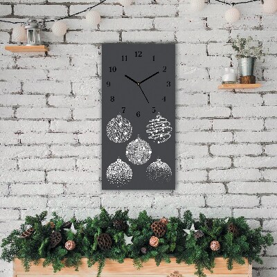 Glasuhr Vertikal Abstraktion Weihnachtskugeln Winter-