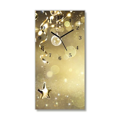 Glasuhr Vertikal Gold Weihnachtsschmuck