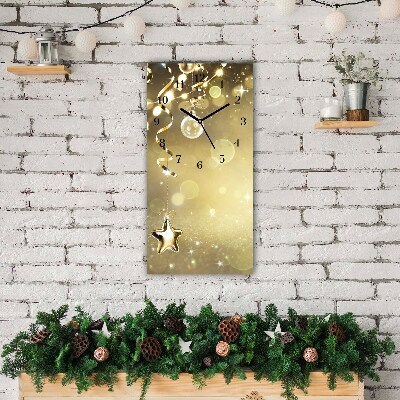 Glasuhr Vertikal Gold Weihnachtsschmuck