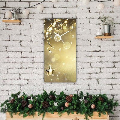 Glasuhr Vertikal Gold Weihnachtsschmuck