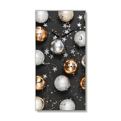 Glasuhr Vertikal Heilige Weihnachtskugeln