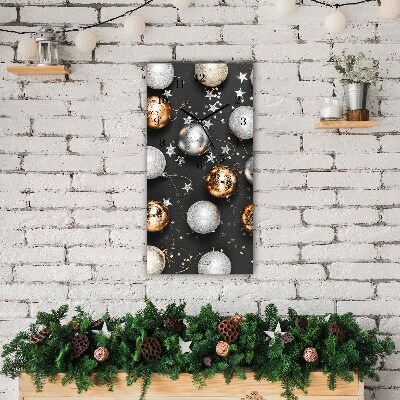 Glasuhr Vertikal Heilige Weihnachtskugeln