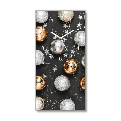 Glasuhr Vertikal Heilige Weihnachtskugeln