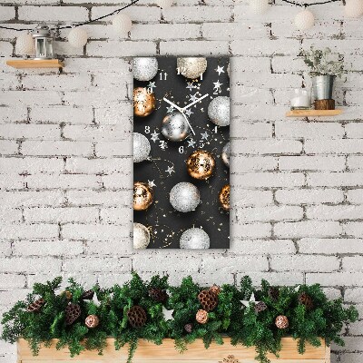 Glasuhr Vertikal Heilige Weihnachtskugeln