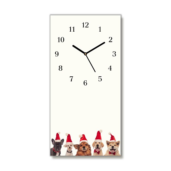 Glasuhr Vertikal Hunde Weihnachtsmann-Weihnachten
