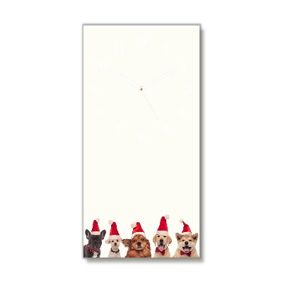 Glasuhr Vertikal Hunde Weihnachtsmann-Weihnachten
