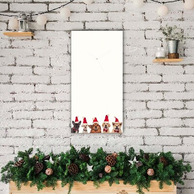 Glasuhr Vertikal Hunde Weihnachtsmann-Weihnachten