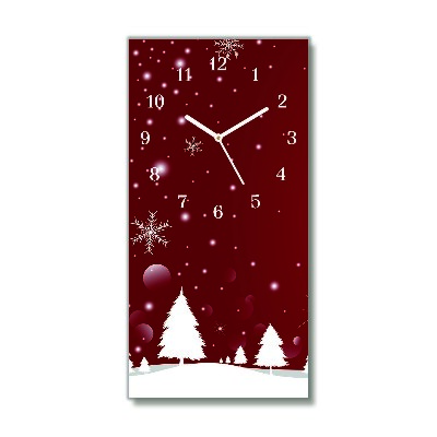 Glasuhr Vertikal Weihnachtsbaum Weihnachten Schneeflocken