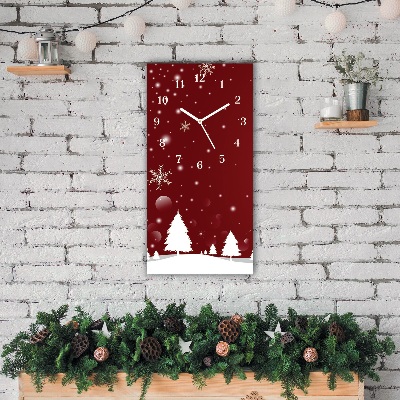Glasuhr Vertikal Weihnachtsbaum Weihnachten Schneeflocken