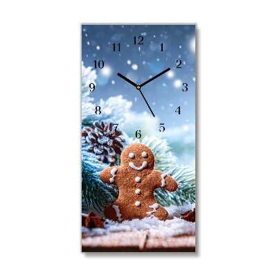 Glasuhr Vertikal Lebkuchen Weihnachtsferien Schnee