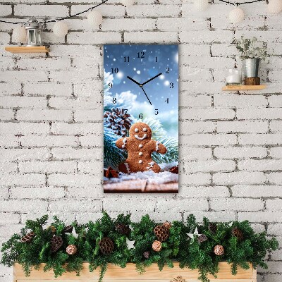 Glasuhr Vertikal Lebkuchen Weihnachtsferien Schnee