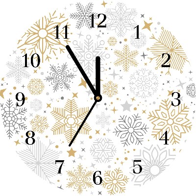 Glasuhr Schneeflocken Weihnachten Winter