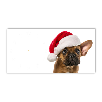 Glasuhr Ebenen Bulldog Hundeweihnachts