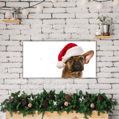 Glasuhr Ebenen Bulldog Hundeweihnachts