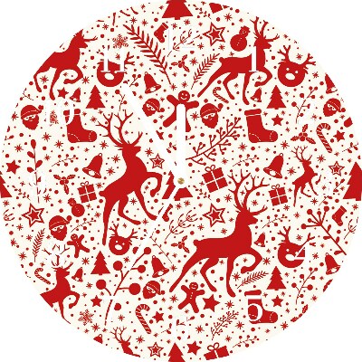Glasuhr Runden Reindeer Dekoration Winterferien