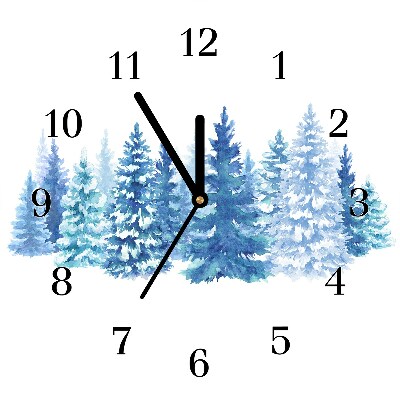 Glasuhr Runden Winter-Schnee-Weihnachtsbaum