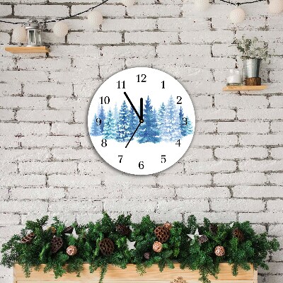 Glasuhr Runden Winter-Schnee-Weihnachtsbaum